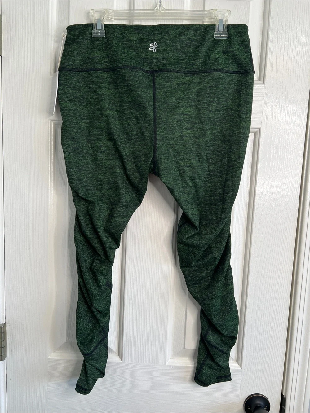 NWT Sweetflexx green & black resistance band leggings size 14